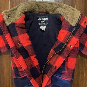 Toddler Boys Buffalo Plaid Winter Coat